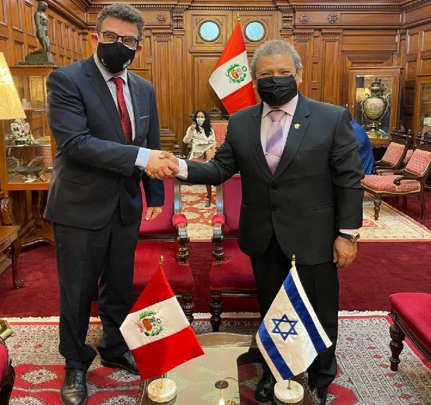 Israel y Perú fortalecen lazos de amistad y cooperación, a días de celebrarse el Día de la Amistad entre ambas naciones.