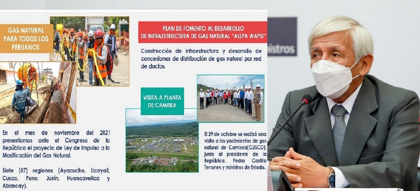 Balance del MINEN explotación de cobre y litio, masificación de gas y recuperación de lotes petroleros, indicó ministro Eduardo González.
