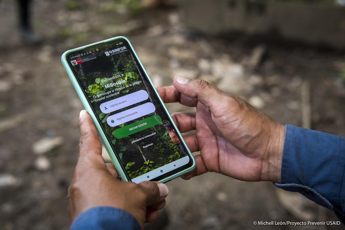 MiBosque la app que OSINFOR lanza para que los usuarios del bosque registrar información para la gestión sostenible de los recursos forestales.