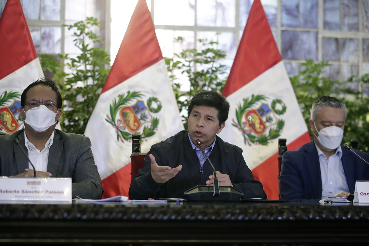 Presidente Pedro Castillo exhortó al Congreso a aprobar el proyecto de ley que permita la creación del Ministerio de Ciencia y Tecnología.