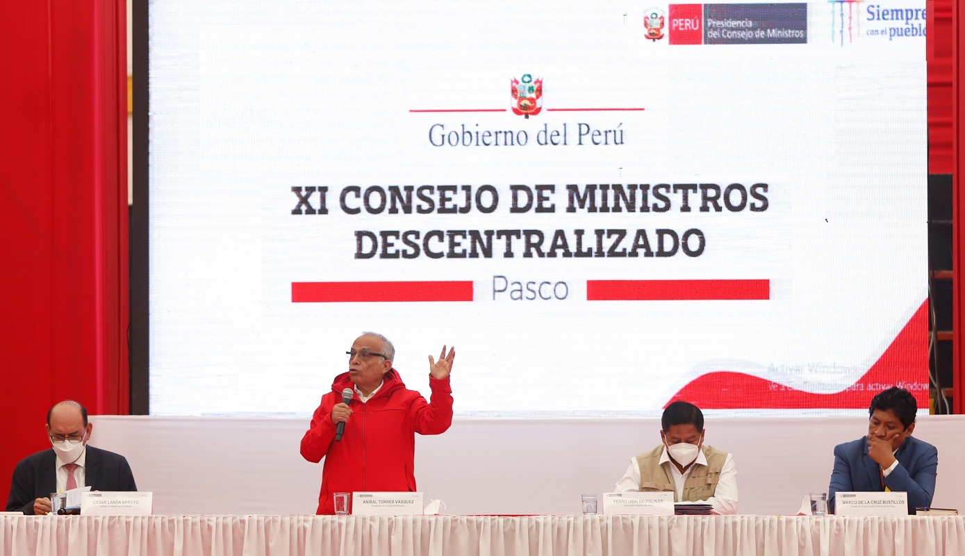 Desde Pasco premier Aníbal Torres, el Plan Multisectorial ante Heladas y Friaje 2022-2024 del gobierno prioriza a Pasco y a otras nueve regiones.