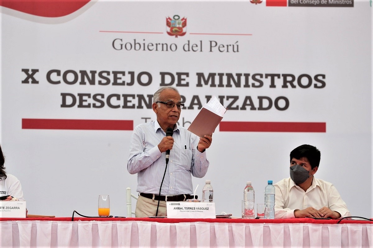 Desde Tumbes premier Aníbal Torres Vásquez puntualizó que el gobierno trabaja por un Perú desarrollado, competitivo, con equidad y mejores oportunidades.