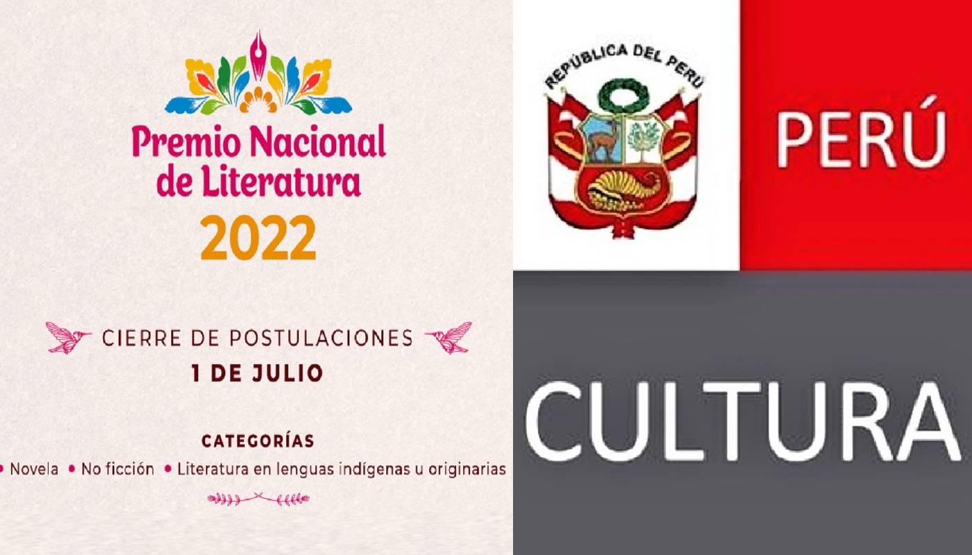 Ministerio de Cultura convoca Premio Nacional de Literatura 2022, postulaciones hasta el 1 de julio de 2022.