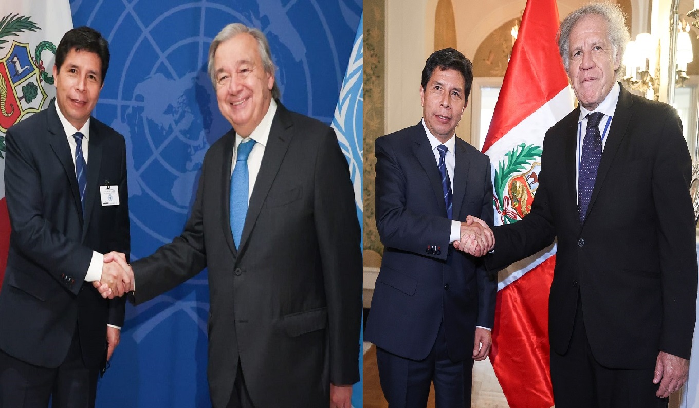 Presidente, Pedro Castillo, sostuvo reuniones con secretario general de las Naciones Unidas, António Guterres, y de la Organización de los Estados Americanos, Luis Almagro.