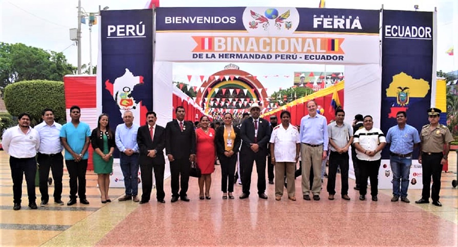 Exitosa "Feria Binacional de la Hermandad Perú-Ecuador" al conmemorarse 24 años de la firma del acuerdo de la Paz entre ambas naciones.