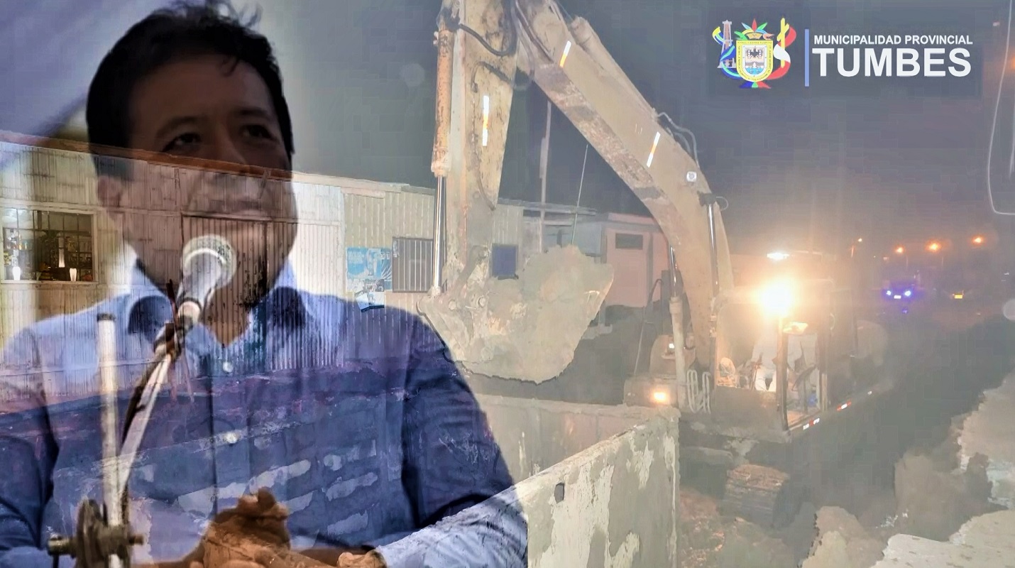 Tumbes: El alcalde que nunca descansa, Jimy Silva Mena, pronto tendremos nuestro "Colector de Vía Canal"